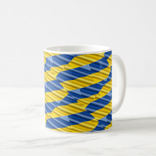 Blue and Yellow Ukraine Inspired peace anti war Coffee Mug
