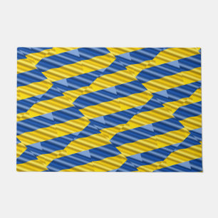 Blue and Yellow Ukraine Inspired peace anti war Doormat