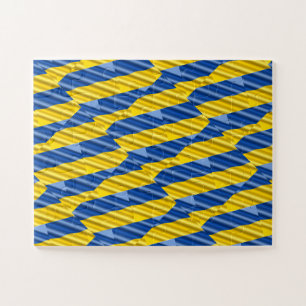 Blue and Yellow Ukraine Inspired peace anti war Jigsaw Puzzle