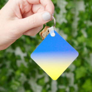 Blue and Yellow Ukraine Inspired peace anti war Keychain