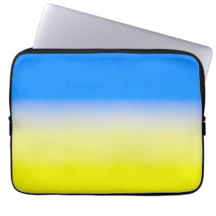 Blue and Yellow Ukraine Inspired peace anti war Laptop Sleeve