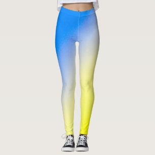 Blue and Yellow Ukraine Inspired peace anti war Leggings