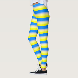 Blue and Yellow Ukraine Inspired peace anti war Leggings