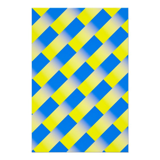Blue and Yellow Ukraine Inspired peace anti war Poster (Front)