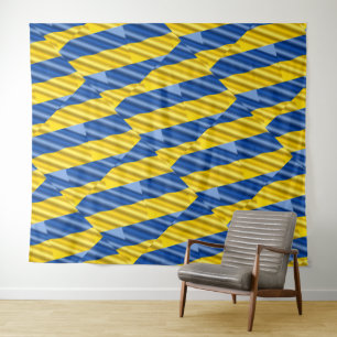 Blue and Yellow Ukraine Inspired peace anti war Tapestry