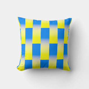 Blue and Yellow Ukraine Inspired peace anti war Throw Pillow