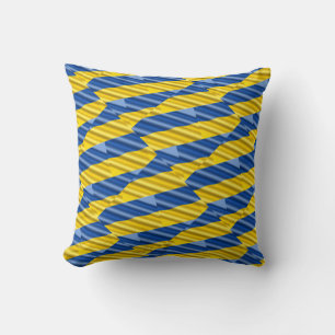 Blue and Yellow Ukraine Inspired peace anti war Throw Pillow