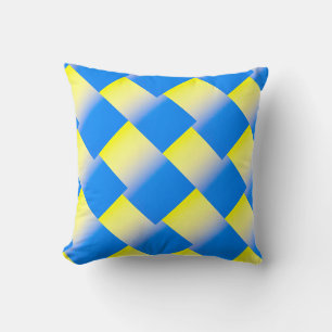 Blue and Yellow Ukraine Inspired peace anti war Throw Pillow