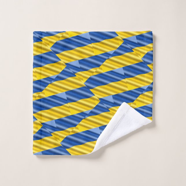 Blue and Yellow Ukraine Inspired peace anti war Wash Cloth (Wash Cloth)