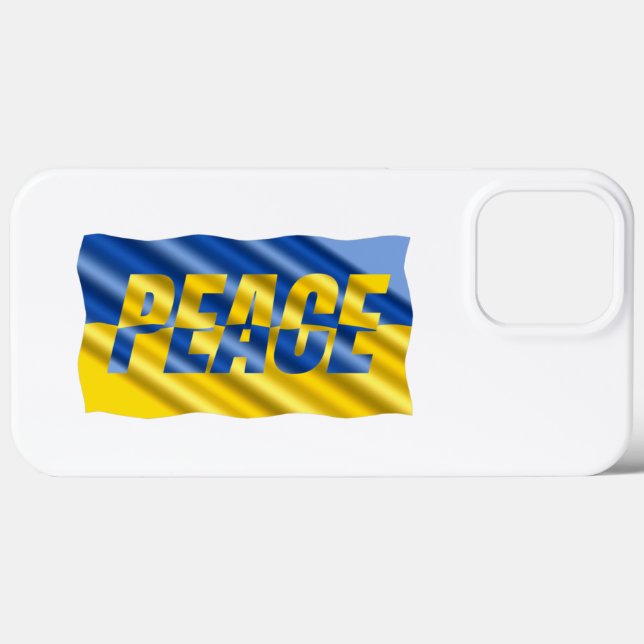 Blue and Yellow Ukraine Inspired Peace No War Case-Mate iPhone Case (Back (Horizontal))