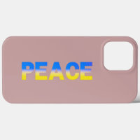 Blue and Yellow Ukraine Inspired Peace No War