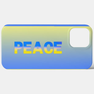 Blue and Yellow Ukraine Inspired Peace No War iPhone 13 Pro Max Case