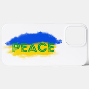 Blue and Yellow Ukraine Inspired Peace No War iPhone 13 Pro Max Case