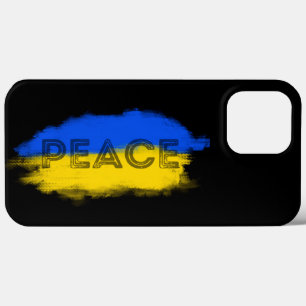 Blue and Yellow Ukraine Inspired Peace No War iPhone 13 Pro Max Case