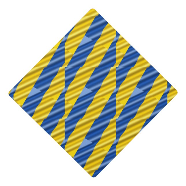 Blue and Yellow Ukraine Inspired Peace No War Graduation Cap Topper (Front)