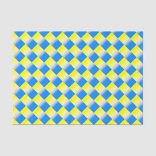 Blue and Yellow Ukraine Inspired peace no war Tissue Paper