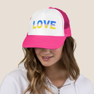 Blue and Yellow Ukraine Inspired Peace No War Trucker Hat