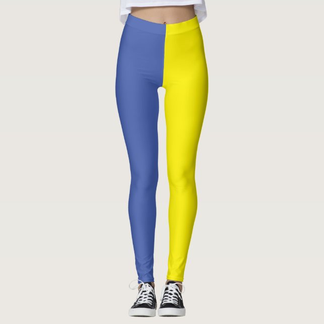 Blue and Yellow Ukraine Leggings (Front)