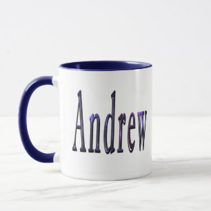 Blue Andrew Name Logo, Mug