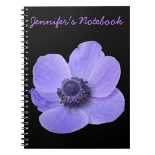 Blue Anemone Customizable Notebook