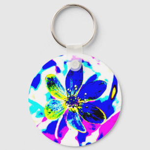 blue anemone keychain