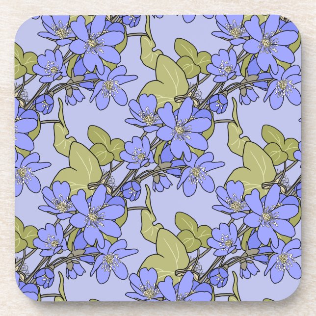 Blue Anemones Coaster (Front)