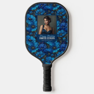 Blue Anemones Petal Birthday Event Pickleball Paddle