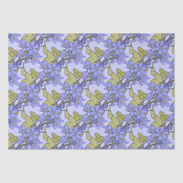 Blue Anemones Tissue Paper (Front)