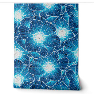 Blue Anemones Wildflower G605 Wallpaper