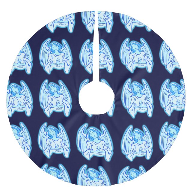 Blue Angel Christmas Tree Skirt (Front)