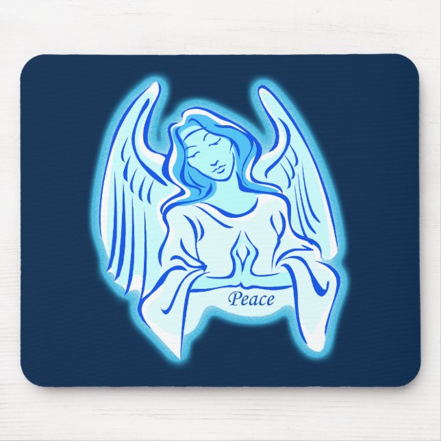 Blue Angel Of Peace Mouse Pad (Front)