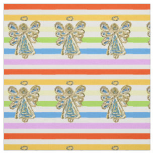 Blue Angel Rainbow Stripe Fabric Art Material