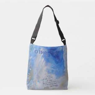 Blue Angel wings, softly present watercolor  Crossbody Bag
