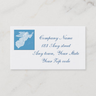 blue angel with shape note background business card