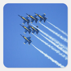 Blue Angels flyby during 2006 Fleet Week 2 Square Sticker