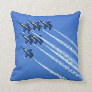 Blue Angels flyby during 2006 Fleet Week 2 Throw Pillow
