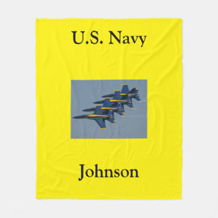Blue Angels flying in formation US  Fleece Blanket