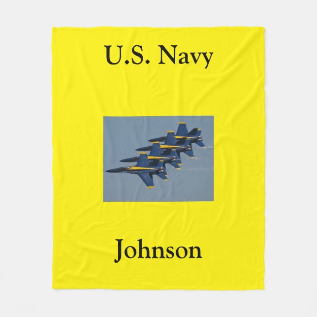 Blue Angels flying in formation US  Fleece Blanket (Front)