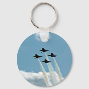 Blue angels in air show keychain