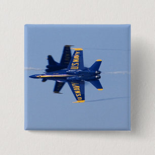 Blue Angels perform knife-edge pass during 2006 2 Inch Square Button