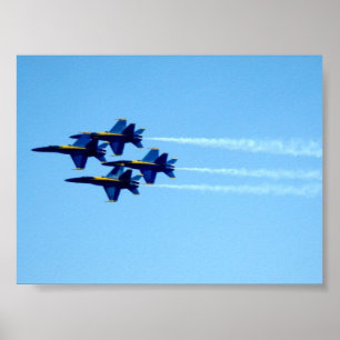 Blue Angels Signature Flyby Poster