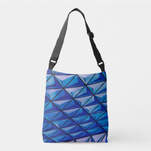 blue angle grid crossbody bag