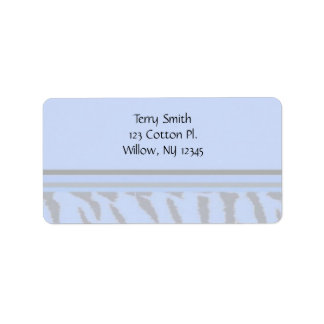 Blue Animal Fur Pattern Label