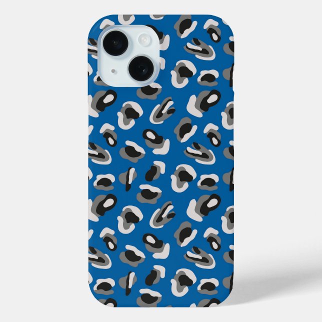 Blue Animal Print Case-Mate iPhone Case (Back)