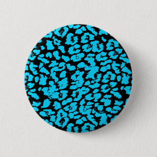 Blue Animal Spots Abstract 2 Inch Round Button