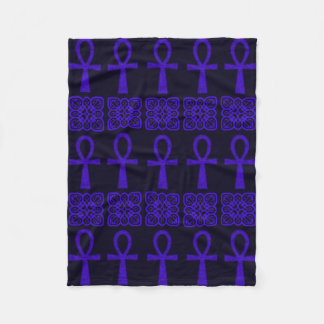 Blue Ankh Fleece Blanket