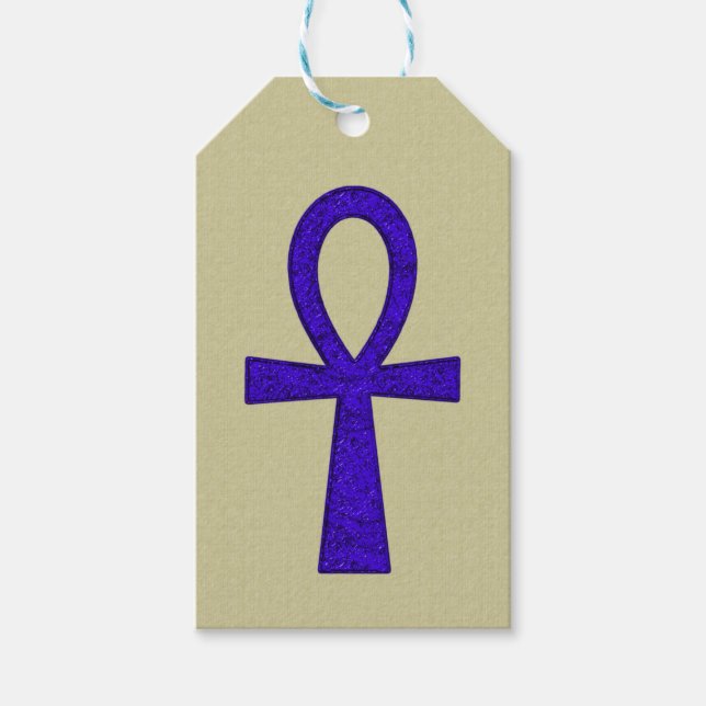 Blue Ankh Gift Tag (Front)