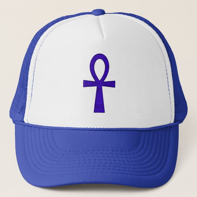 Blue Ankh Trucker Hat (Front)