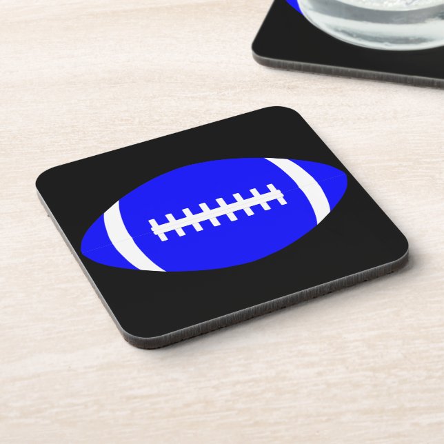 Blue + Any Colour American Football Mancave Coaster (Left Side)