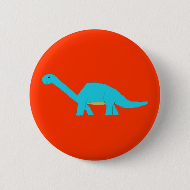 Blue apatosaurus pin (Front)